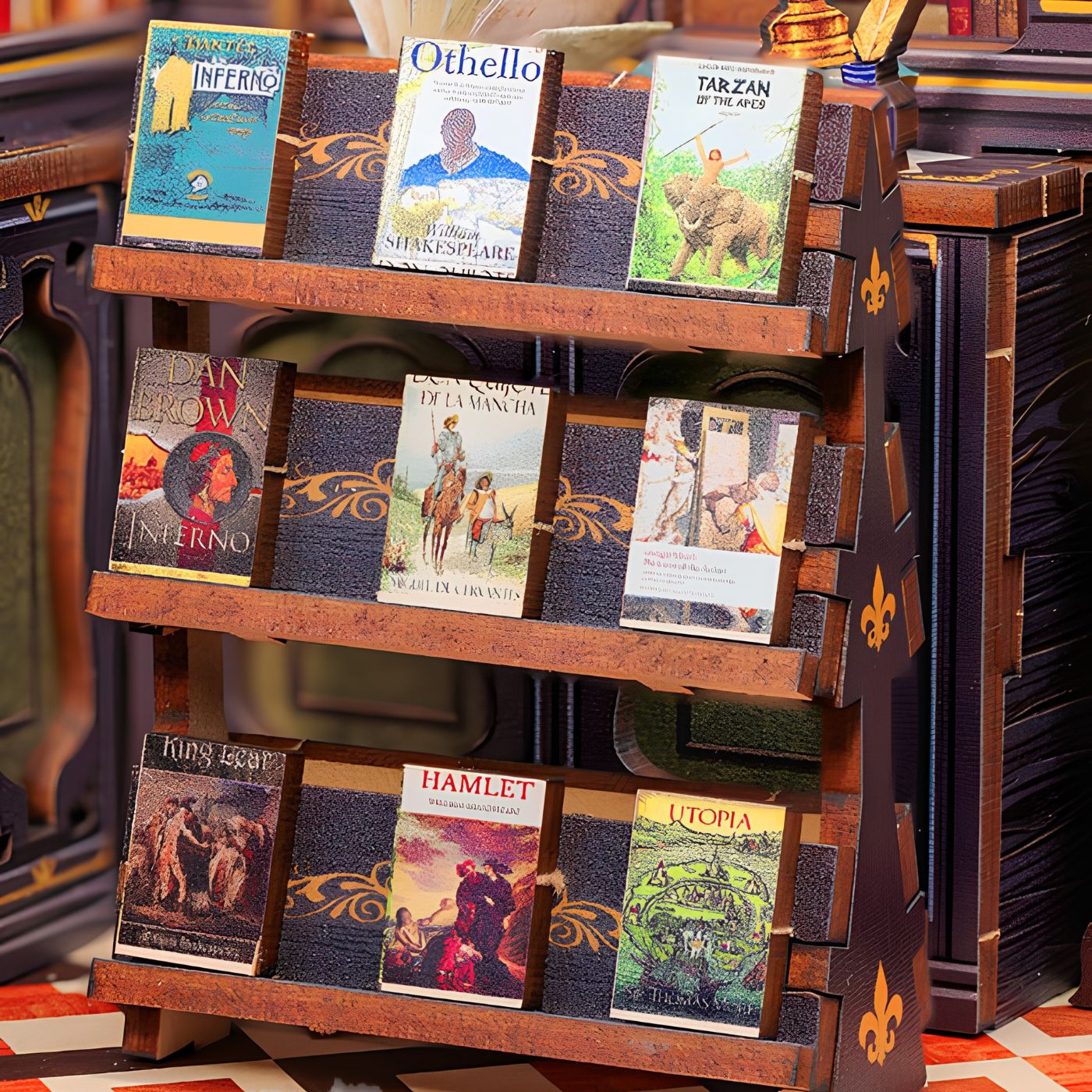 Miniature owl bookstore