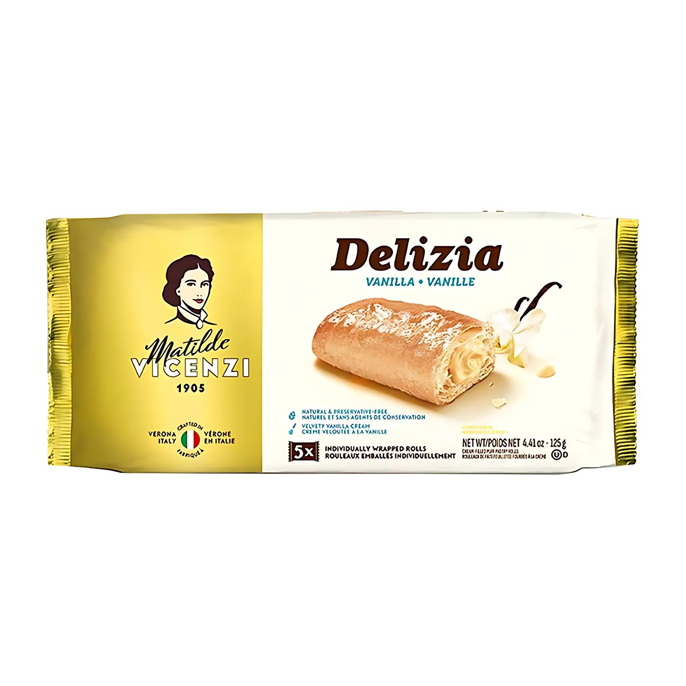 Matilde Vicenzi Delizia Pastry Cream Filled Vanilla Cream