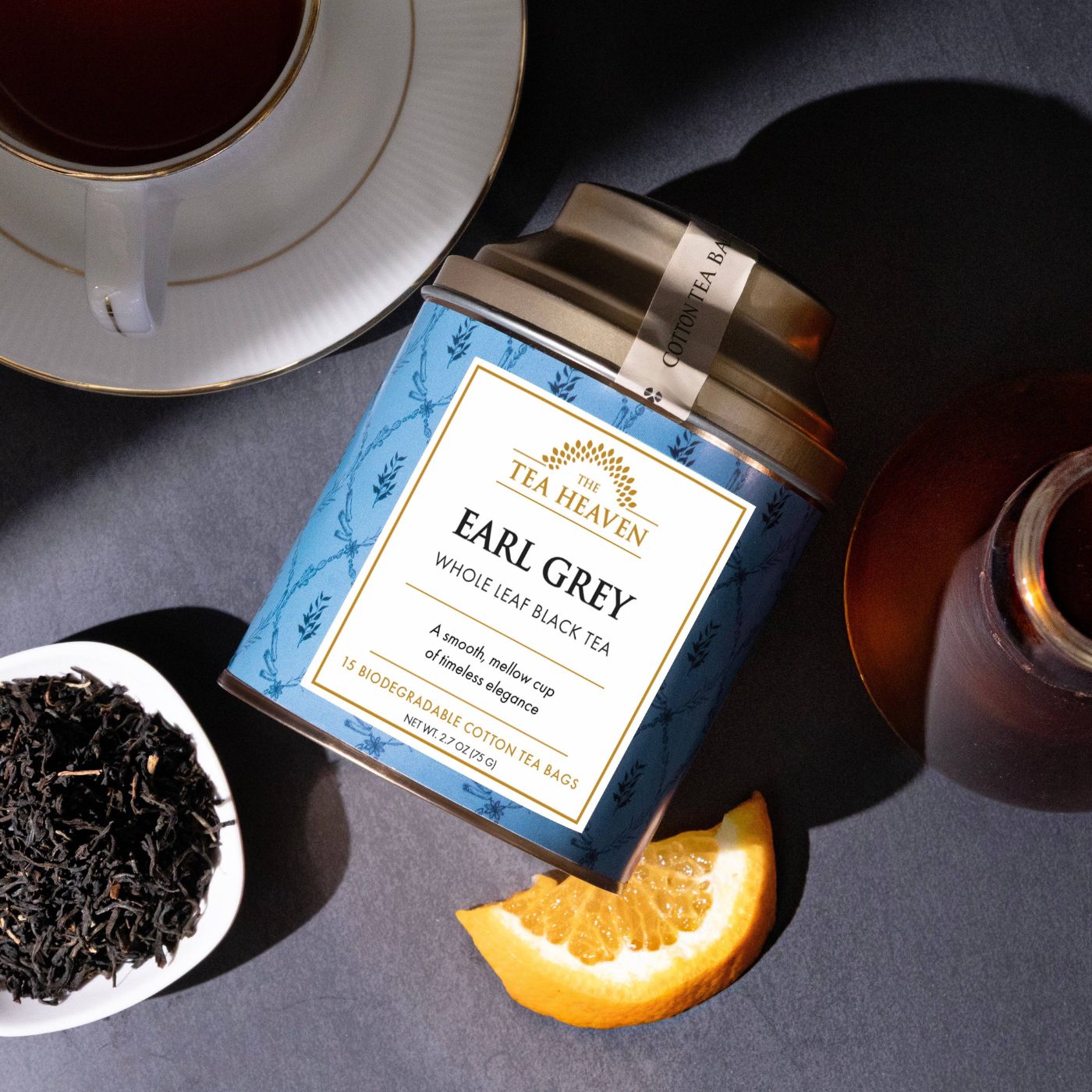Bergamot black tea canister