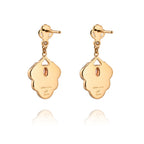 Tang Flowing Gowns Drop Earrings Purple Back - Shen Yun Collections