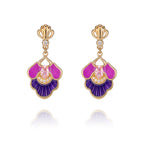 Tang Flowing Gowns Drop Earrings Purple - Shen Yun Collections