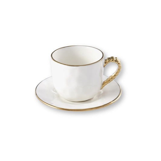 Pampa Bay Golden Salerno Espresso Cup and Saucer