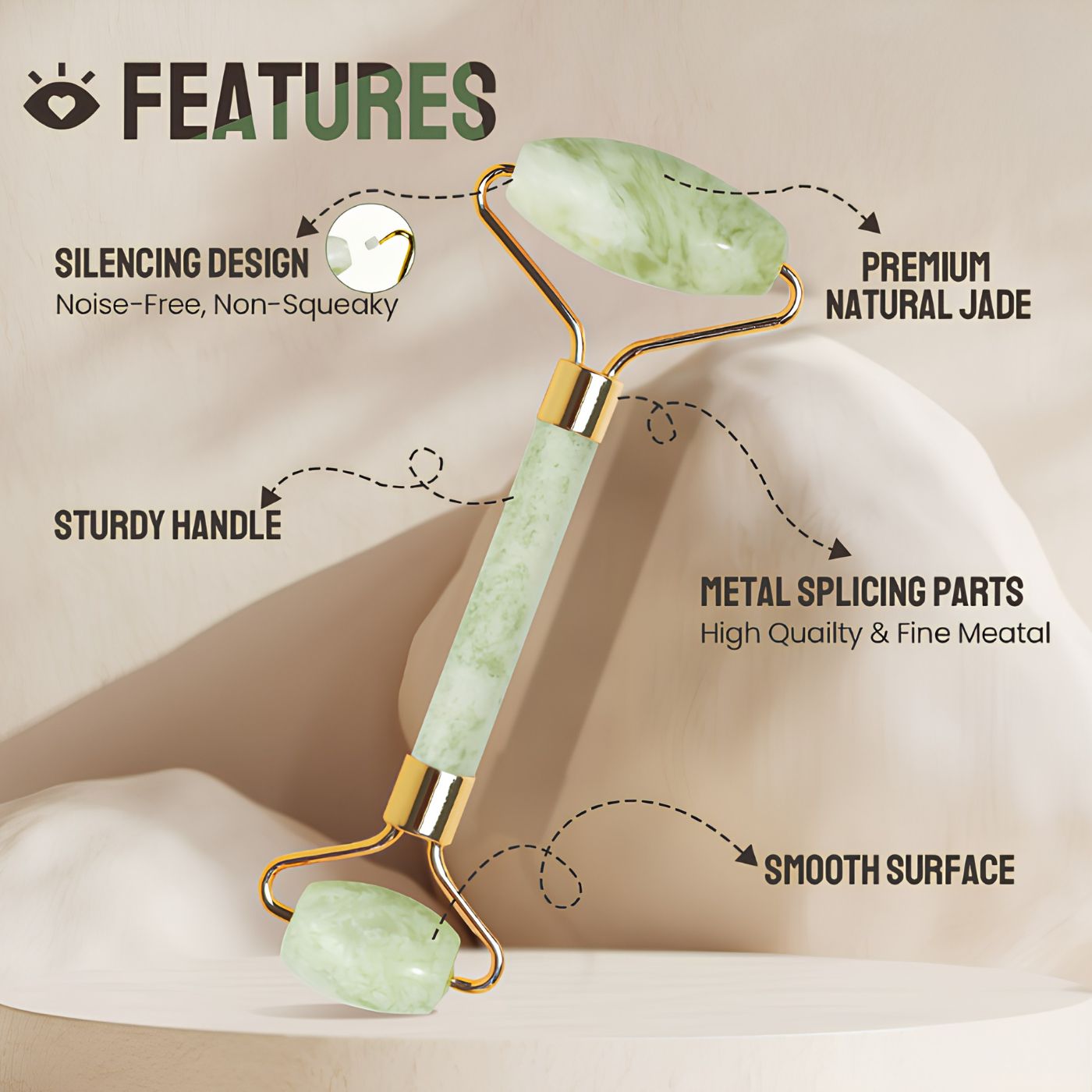 Gua Sha and facial roller skincare gift set features