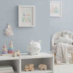 Floral ceramic piggy bank baby girl nursery 2