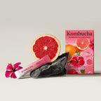 Floral kombucha tea with hibiscus