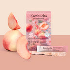 Korean peach cherry blossom kombucha drink