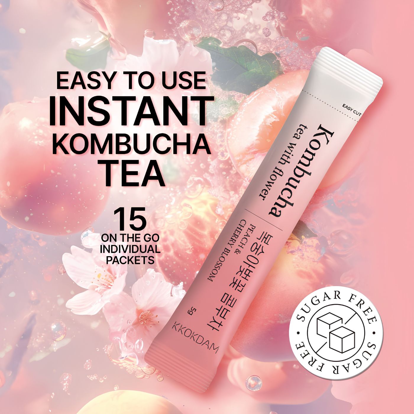 Peach flower kombucha powder made in Korea
