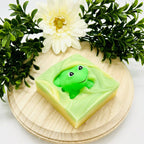 Handmade lemongrass soap kids green bar 2
