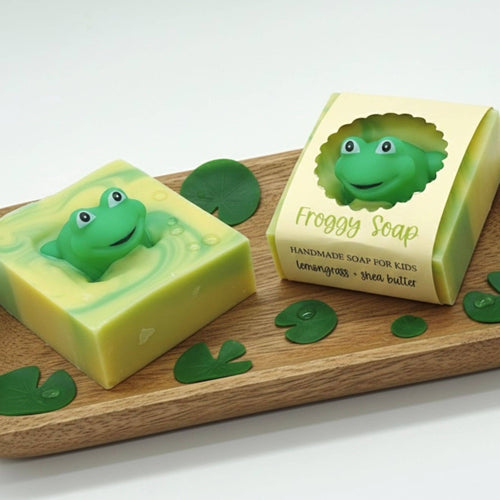 Kids novelty bath soap frog surprise
