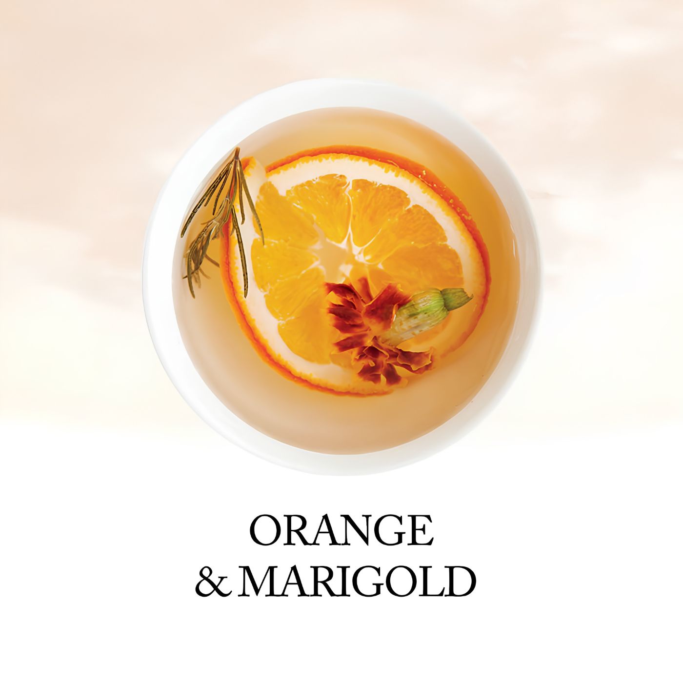 Orange marigold rosemary tea