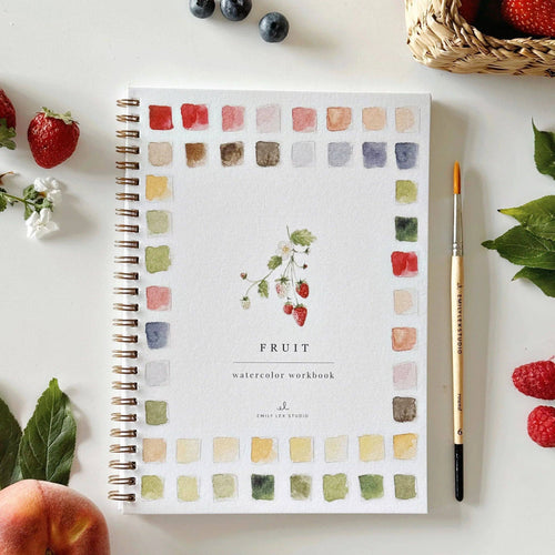 Beginner watercolor fruit illustrations book
