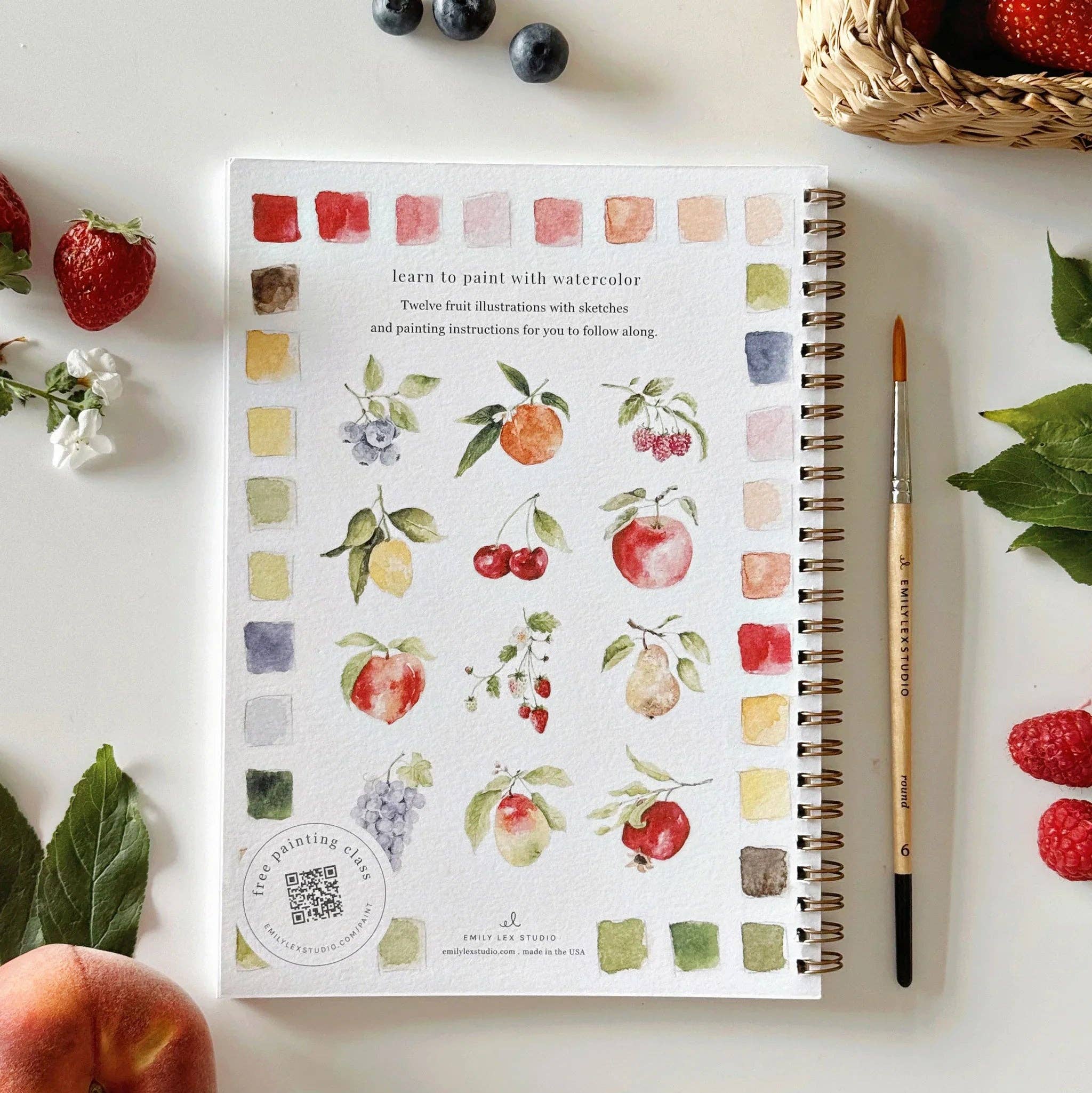 Fruit Watercolor Workbook back cover