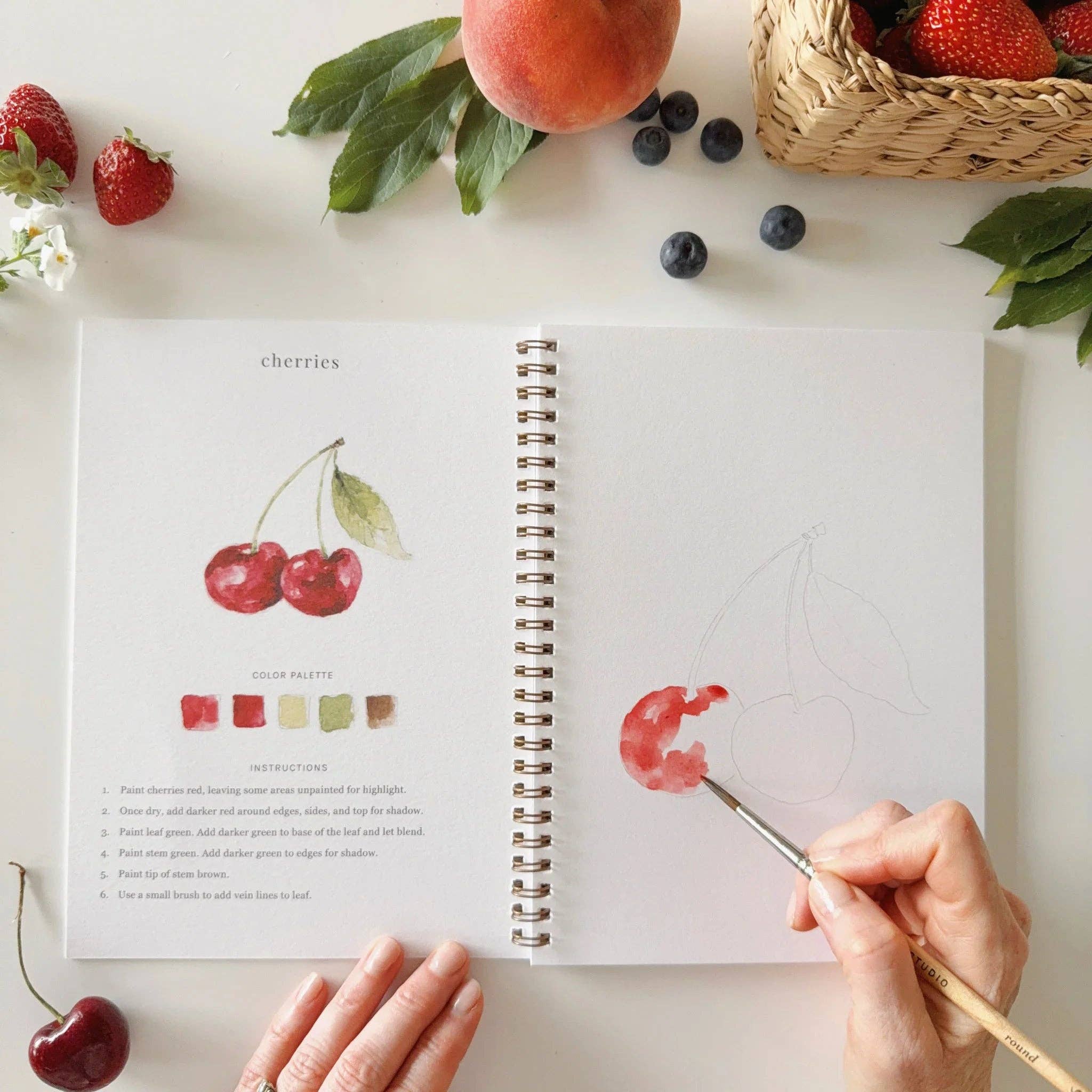 Watercolor fruit painting 