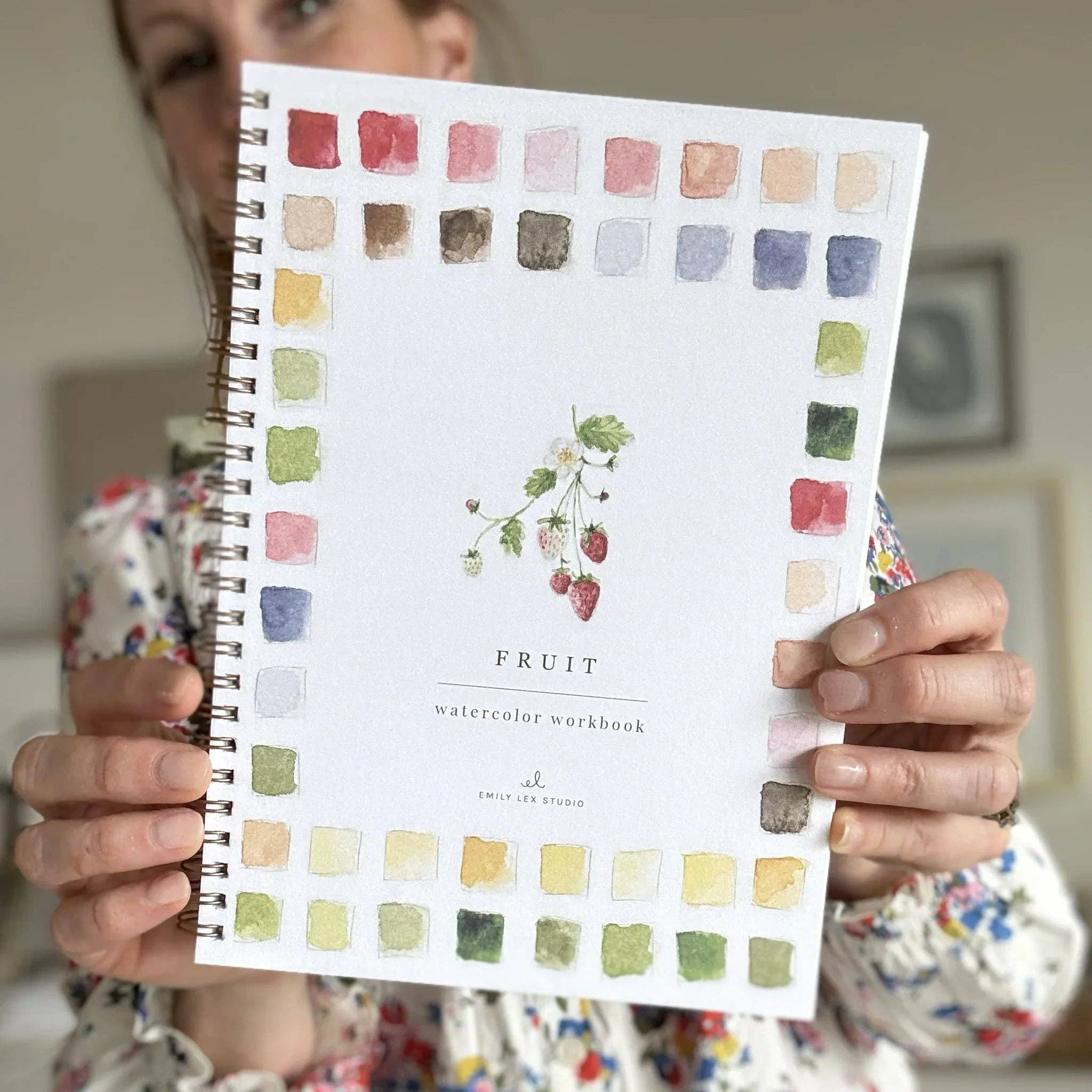 Fruit watercolor workbook size comparison