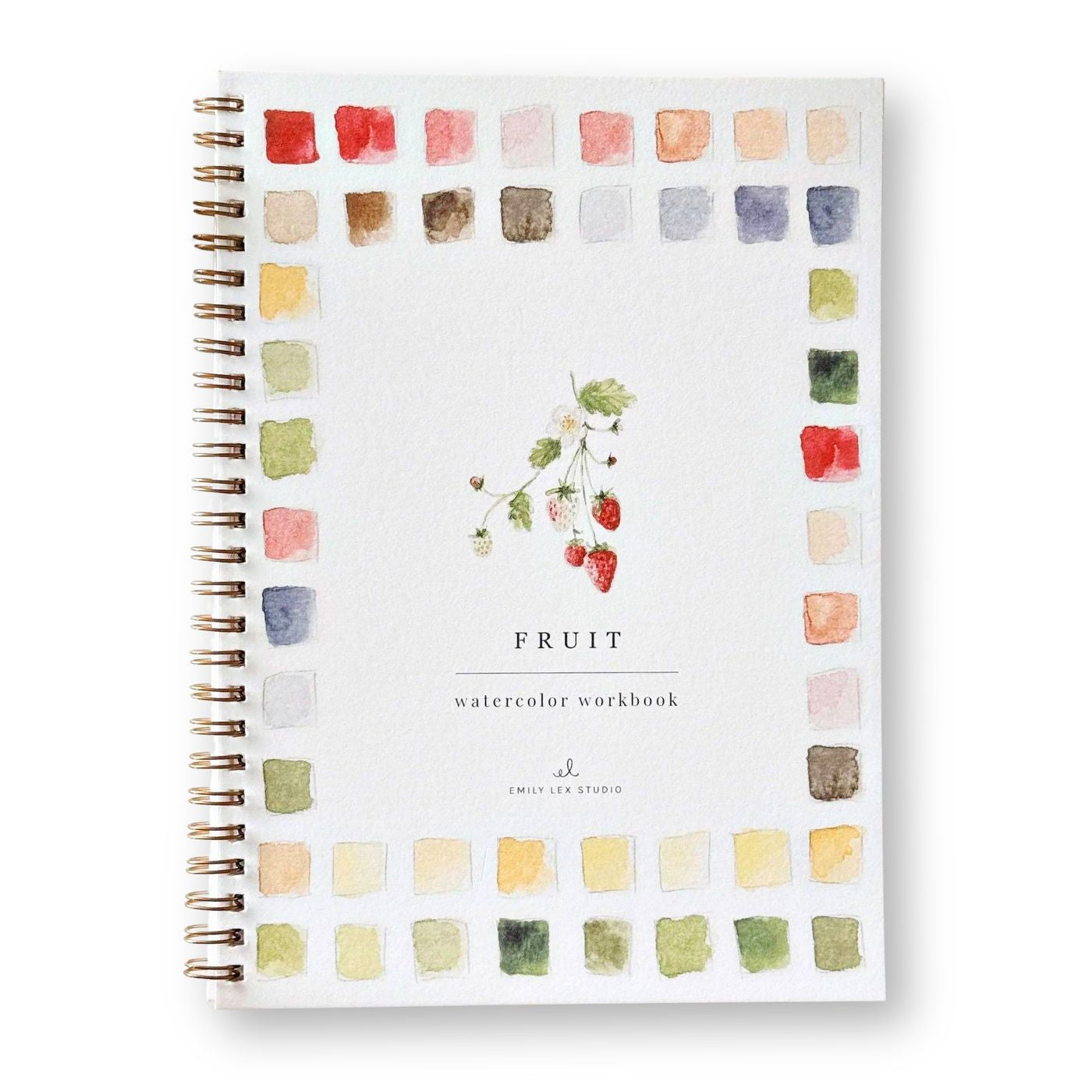 Fruit watercolor workbook front cover