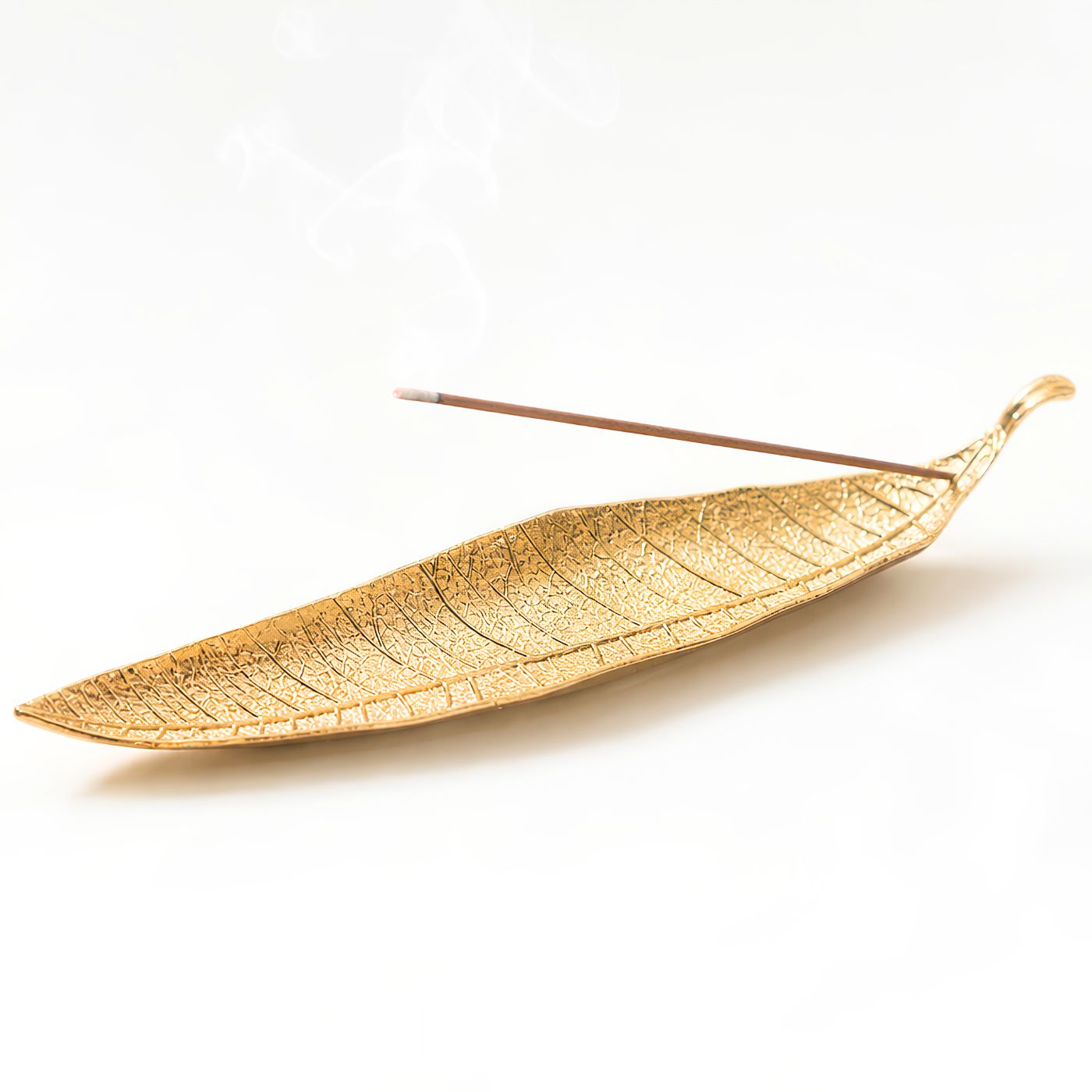 Golden leaf incense holder