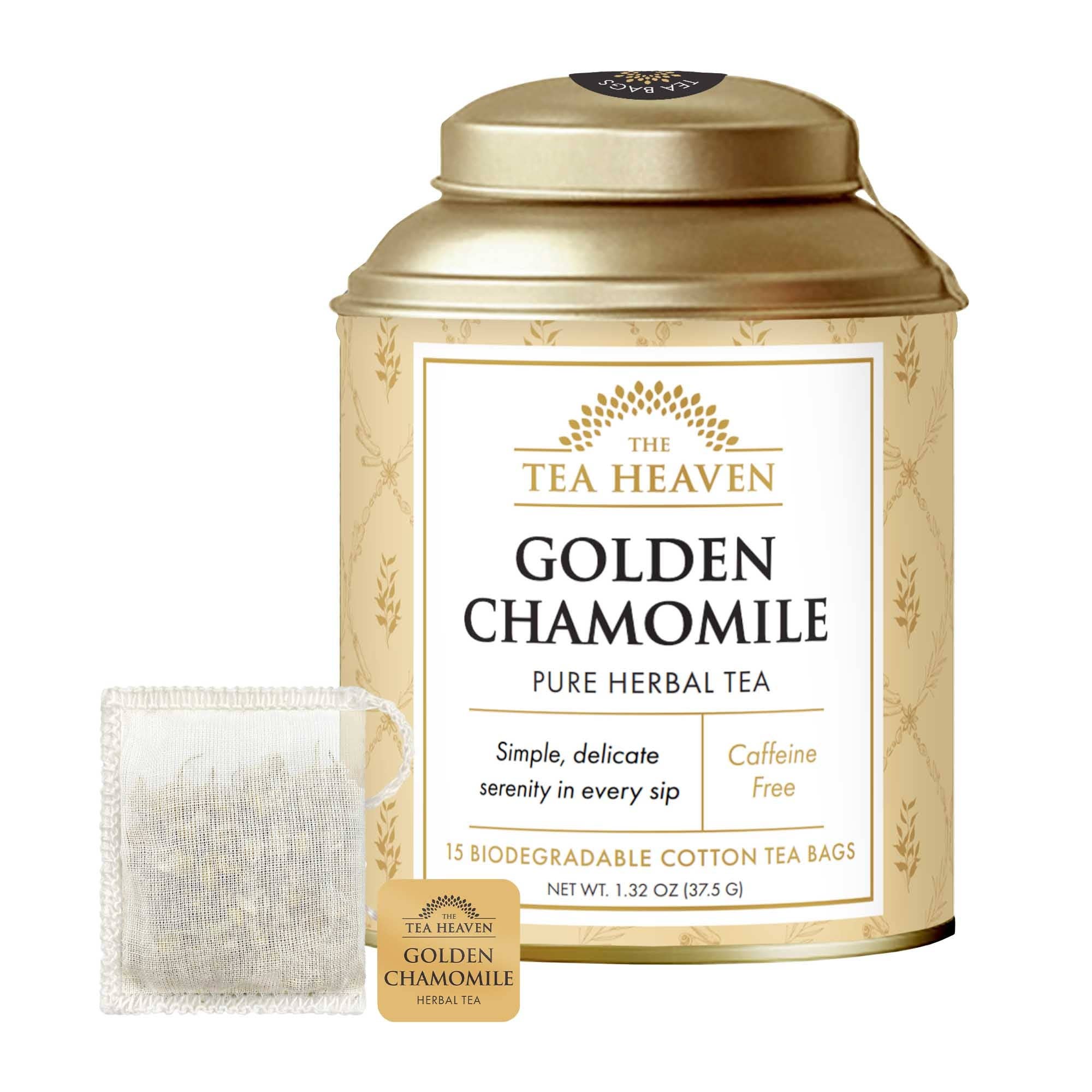 Golden Chamomile tea bag canister