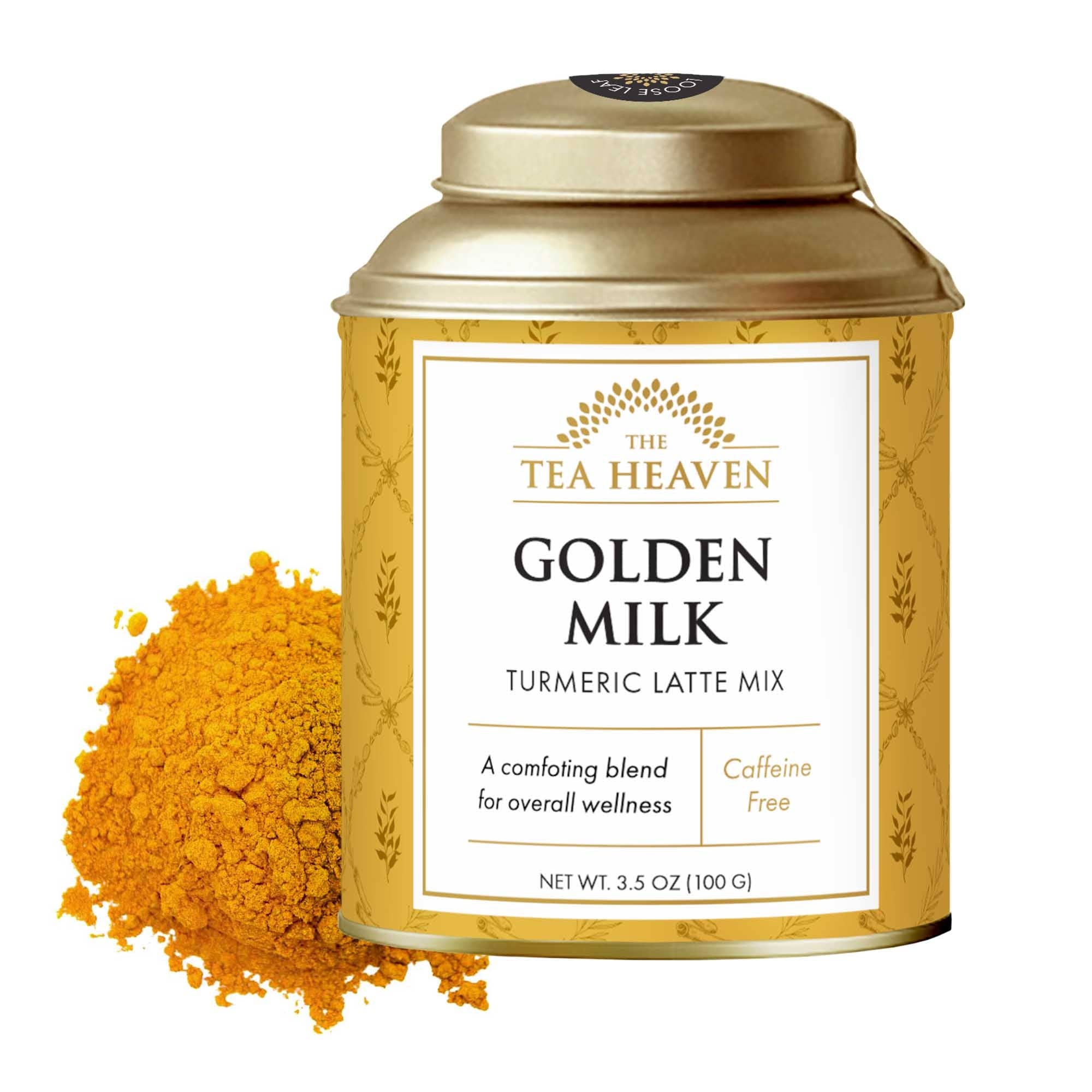 Golden milk turmeric latte canister