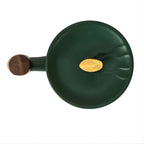 Ceramic tea mug lid with subtle gold accent inspired by water and movement