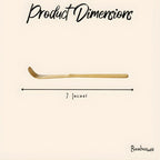 Flat edge on bamboo spoon scraper and dimensions