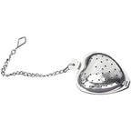 Close-up of stainless steel mesh tea ball infuser