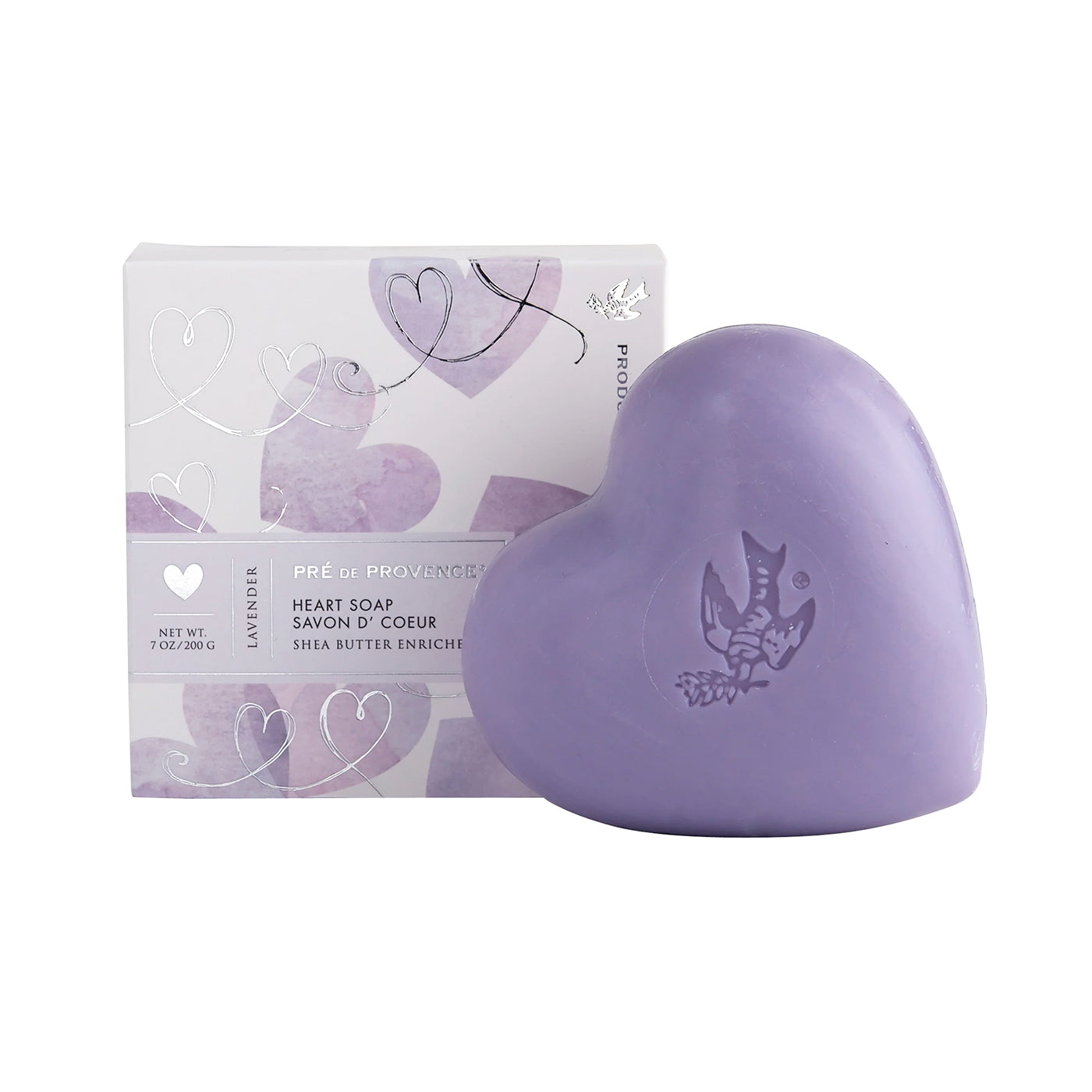Pre de Provence European Soaps Heart Soap Gift Box - Lavender