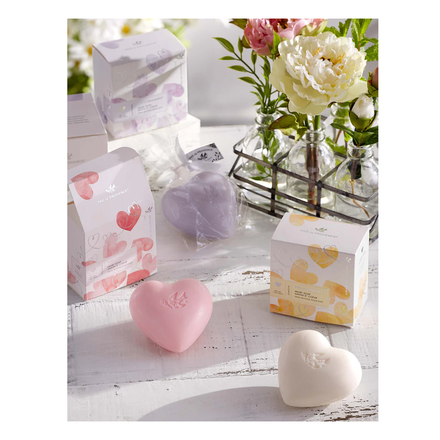 Pre de Provence European Soaps Heart Soap Gift Box - Camelia