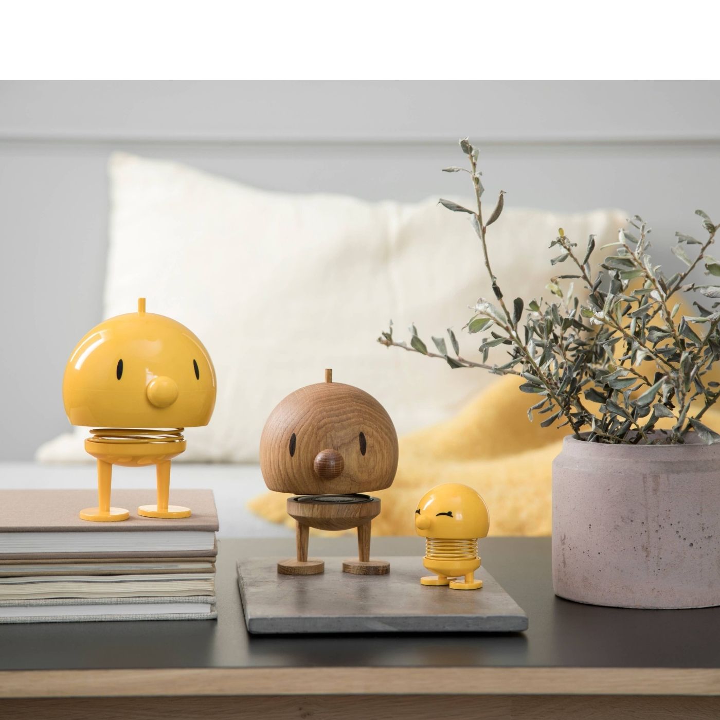 Yellow bouncing Hoptimist desk décor