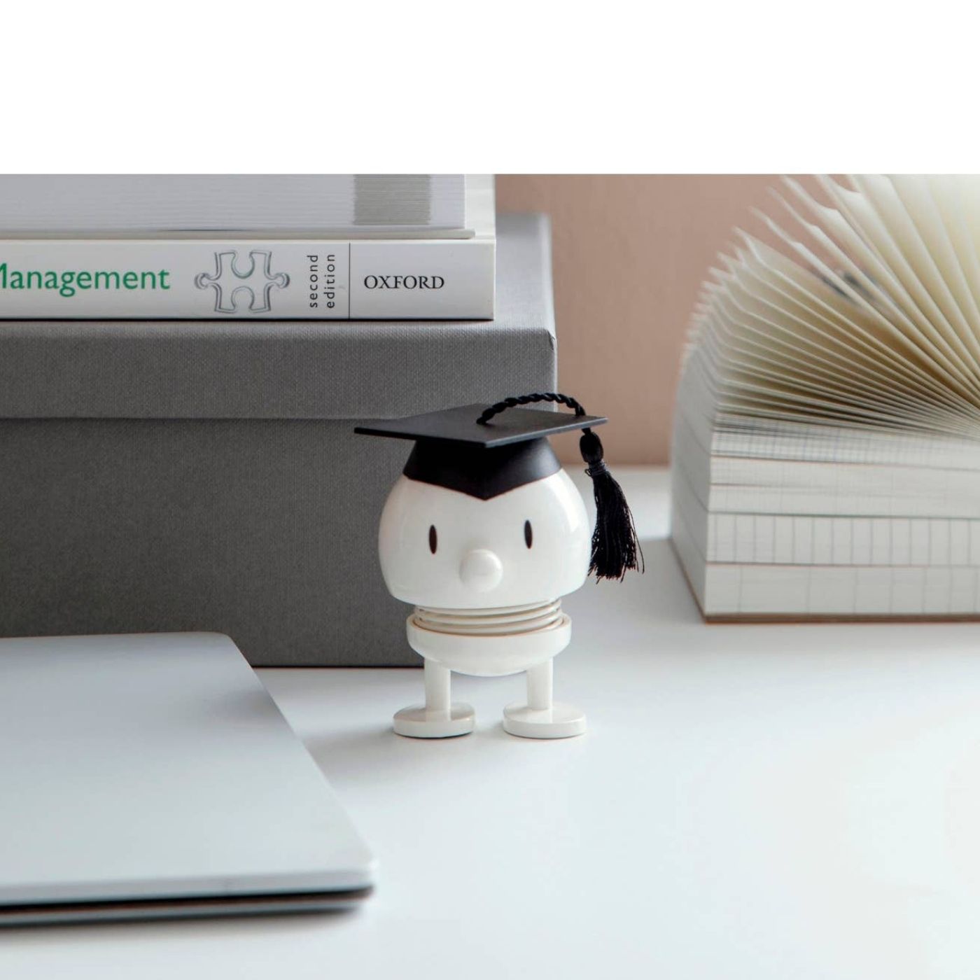 White graduation Hoptimist figurine