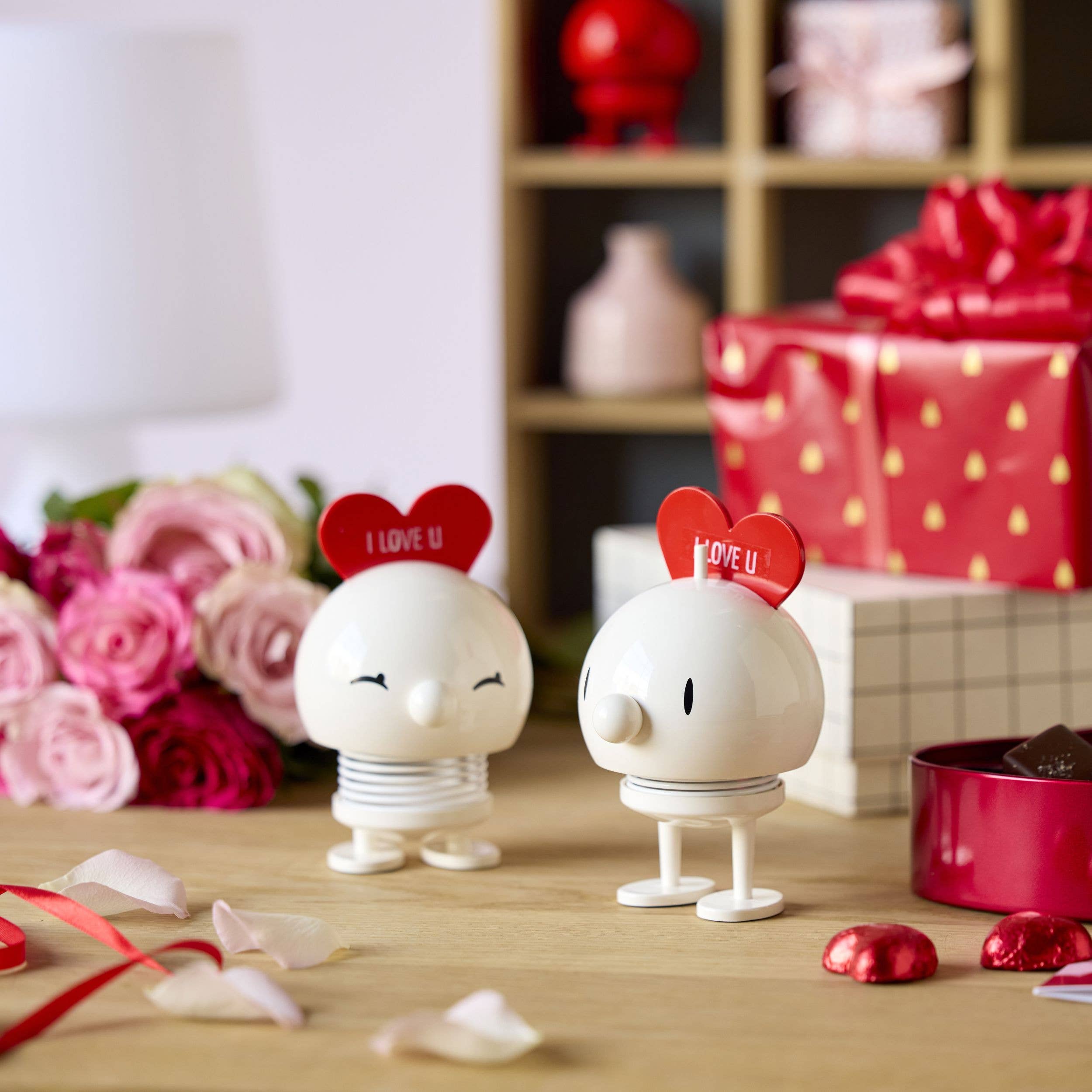 White Love Bumble Hoptimist with heart