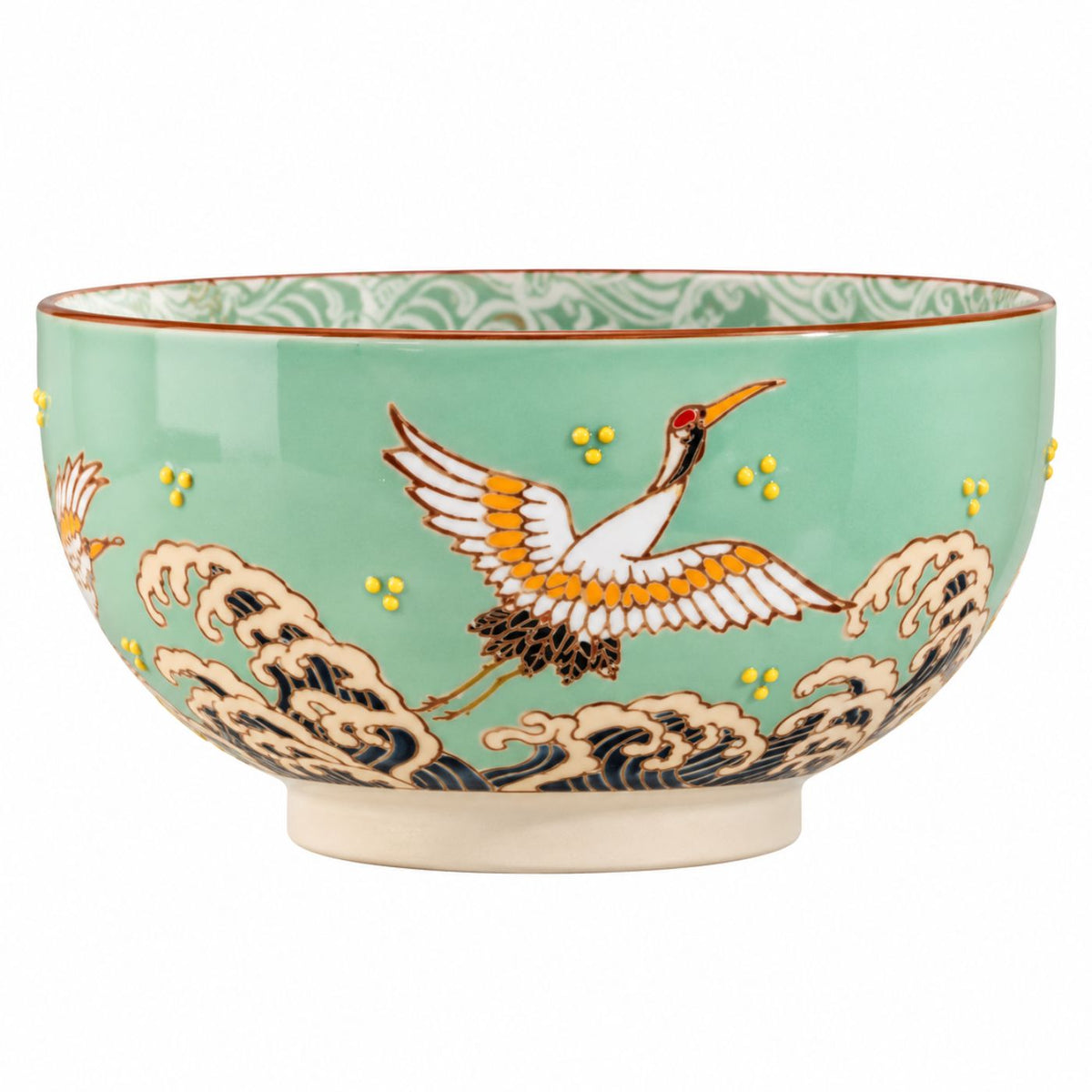 Japanese crane and wave ramen bowl gift set