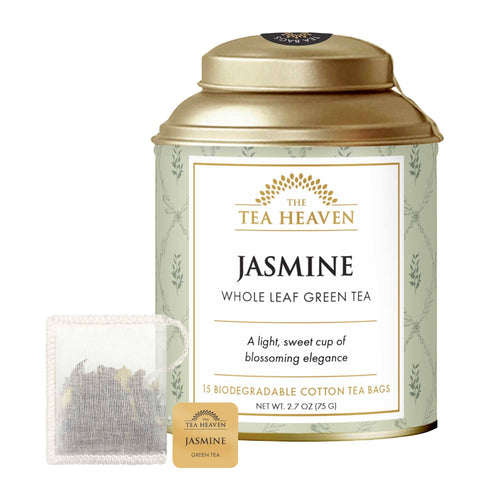 Jasmine green tea bag canister