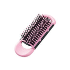 KAI Portable Folding Self-Cleaning Compact Hair Brush