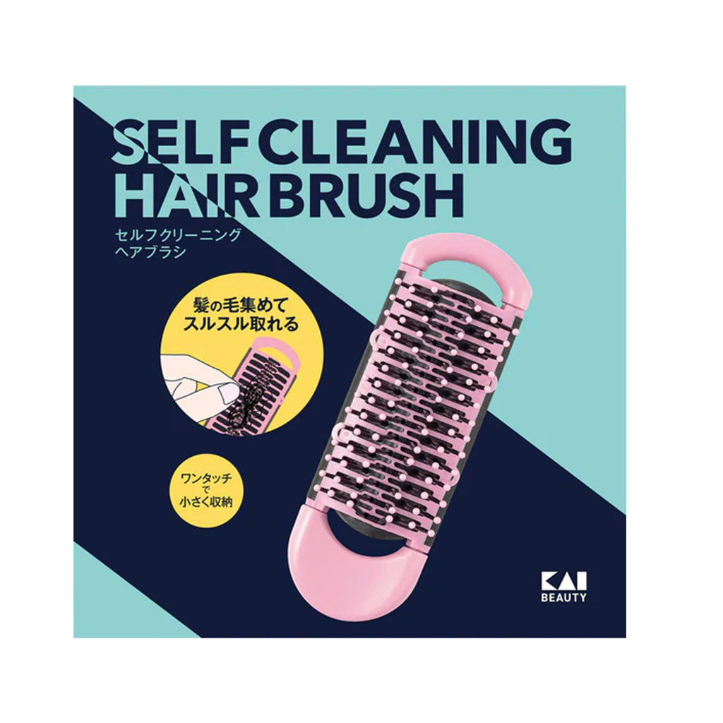 KAI Self-Cleaning Hair Brush remove hair easy