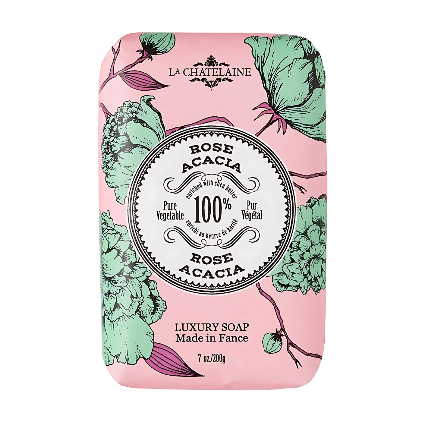 La Chatelaine Rose Acacia Luxury Soap (7oz)