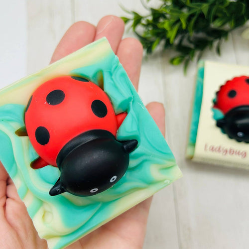 Soap bar for kids with hidden ladybug