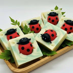 Handmade ladybug soap bar kids 2