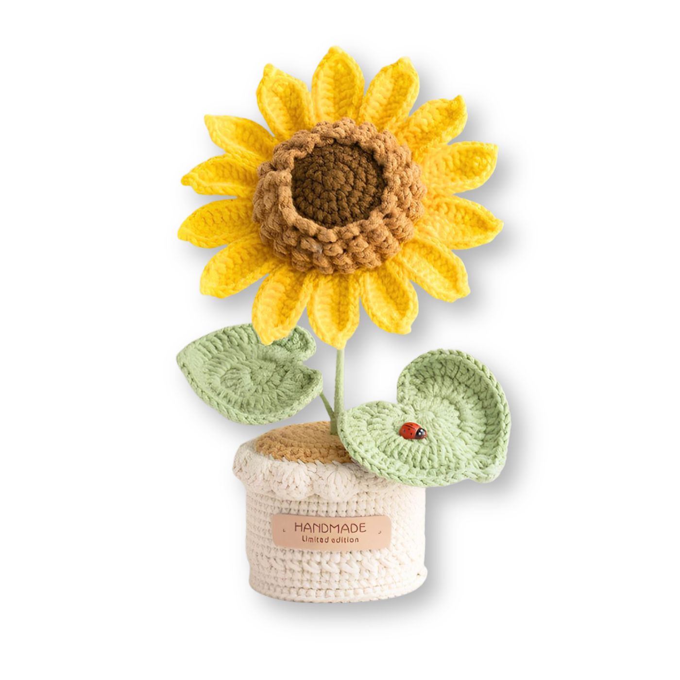 Liffy handmade crochet sunflower planter