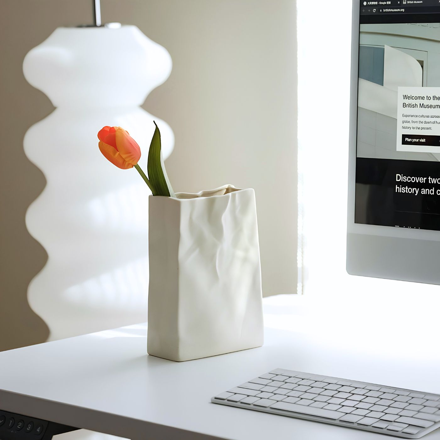 Scandinavian ceramic desk vase