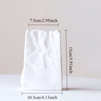 White matte decorative ceramic vase