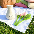 Cute plush flower vase decoration