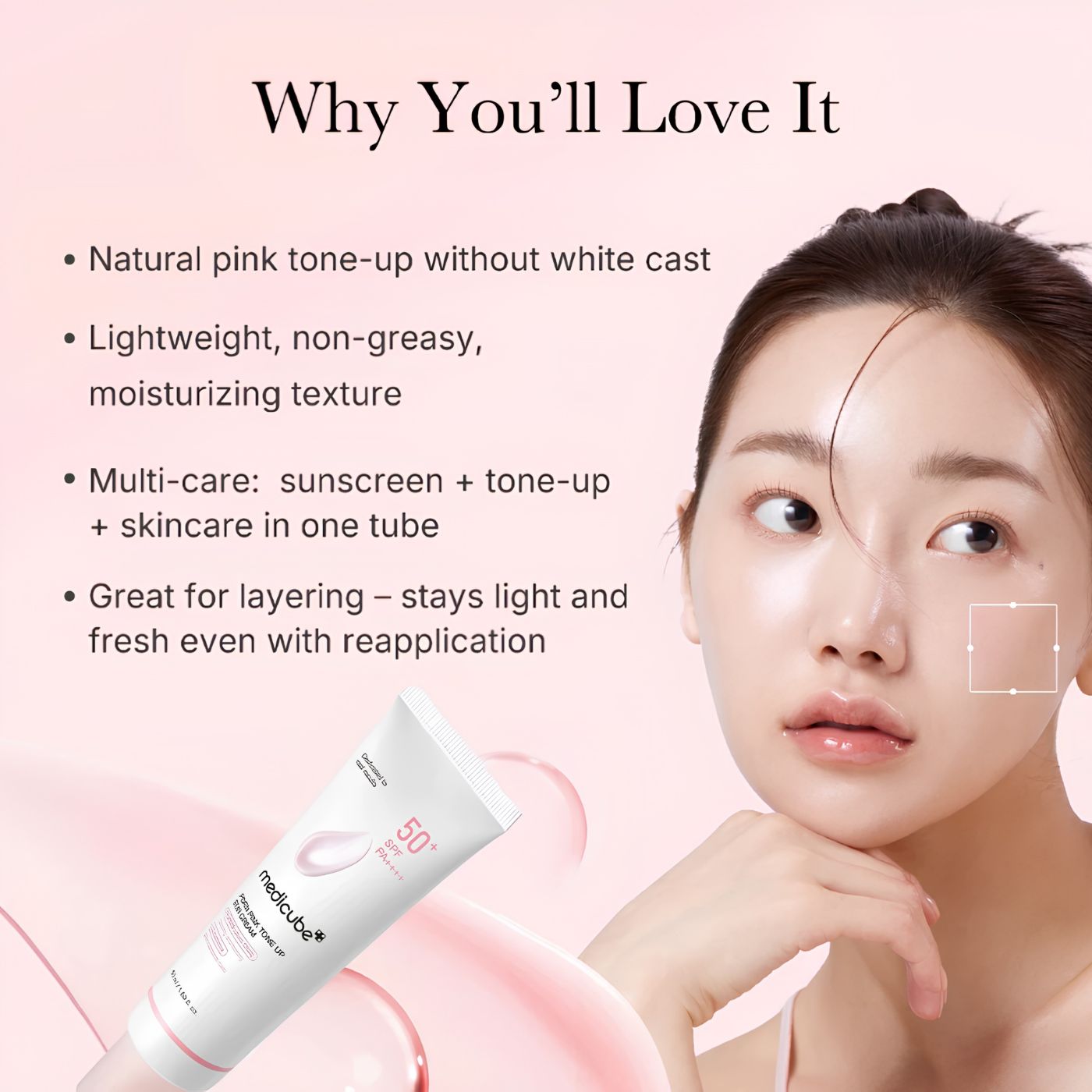 Lightweight Korean facial sunscreen