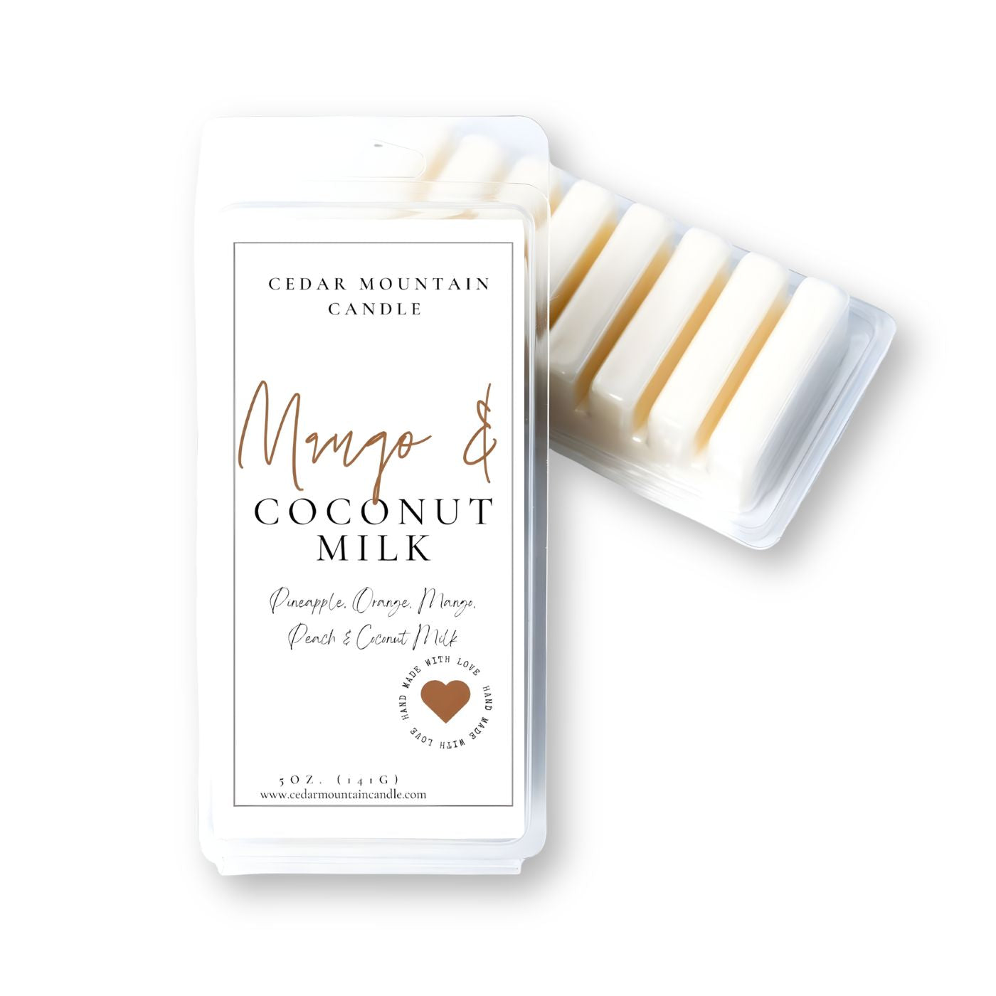 Mango coconut soy wax melts cubes