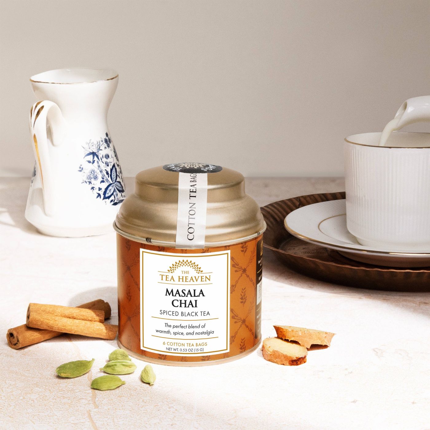 Spiced black tea in reusable canister