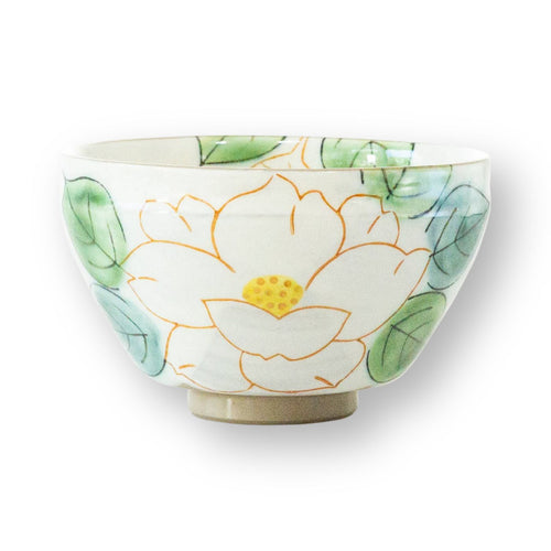 Sweet camellia matcha tea bowl ceramic