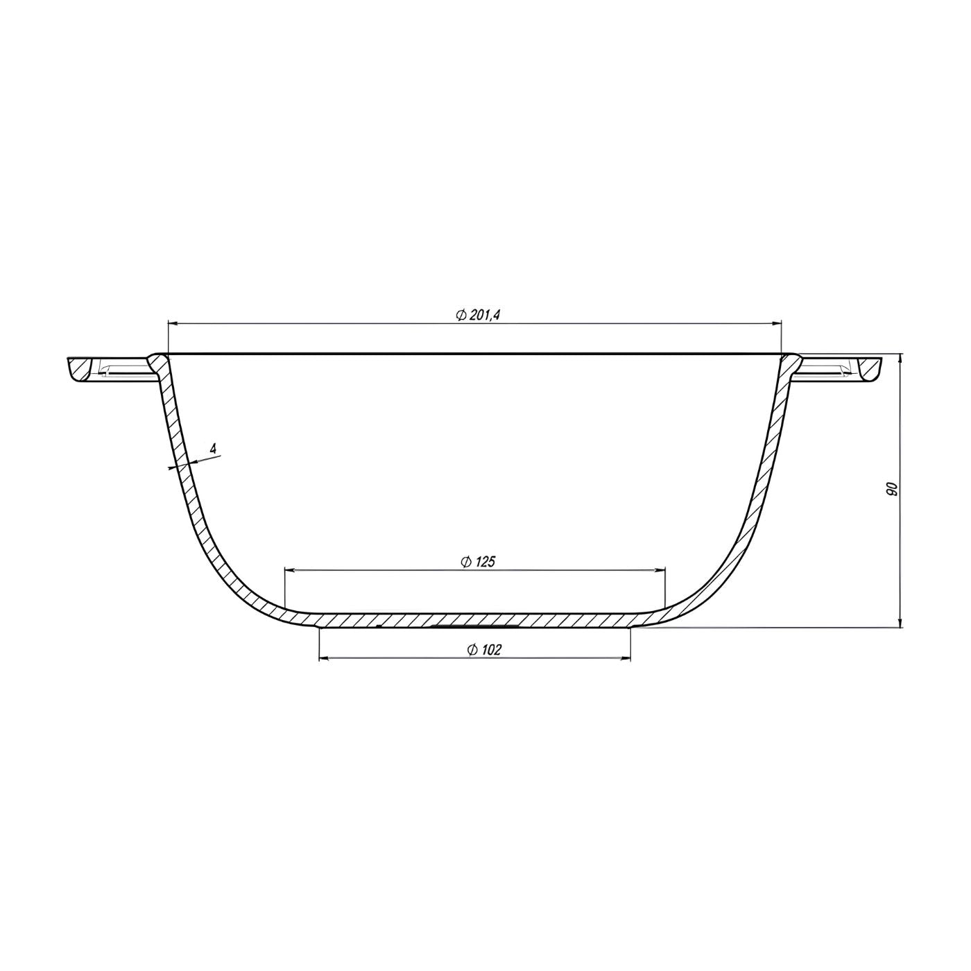 3 L cast iron pot made in Ukraine