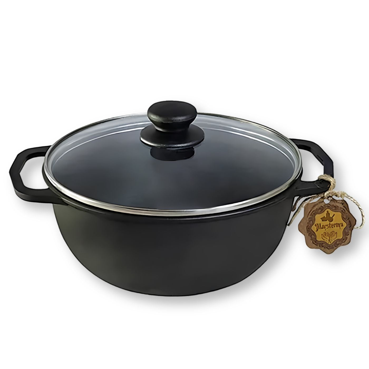 Maysternya 4 L cast iron Dutch oven with glass lid