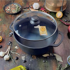 Cast iron Dutch oven for soups and stews