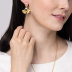 Radiant Fan Earrings Crystal Modeling - Shen Yun Collections