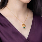 Blissful Ruyi Necklace Green Agate